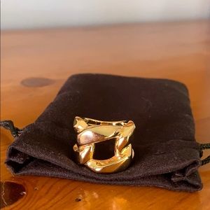 Gold plated MK cocktail ring